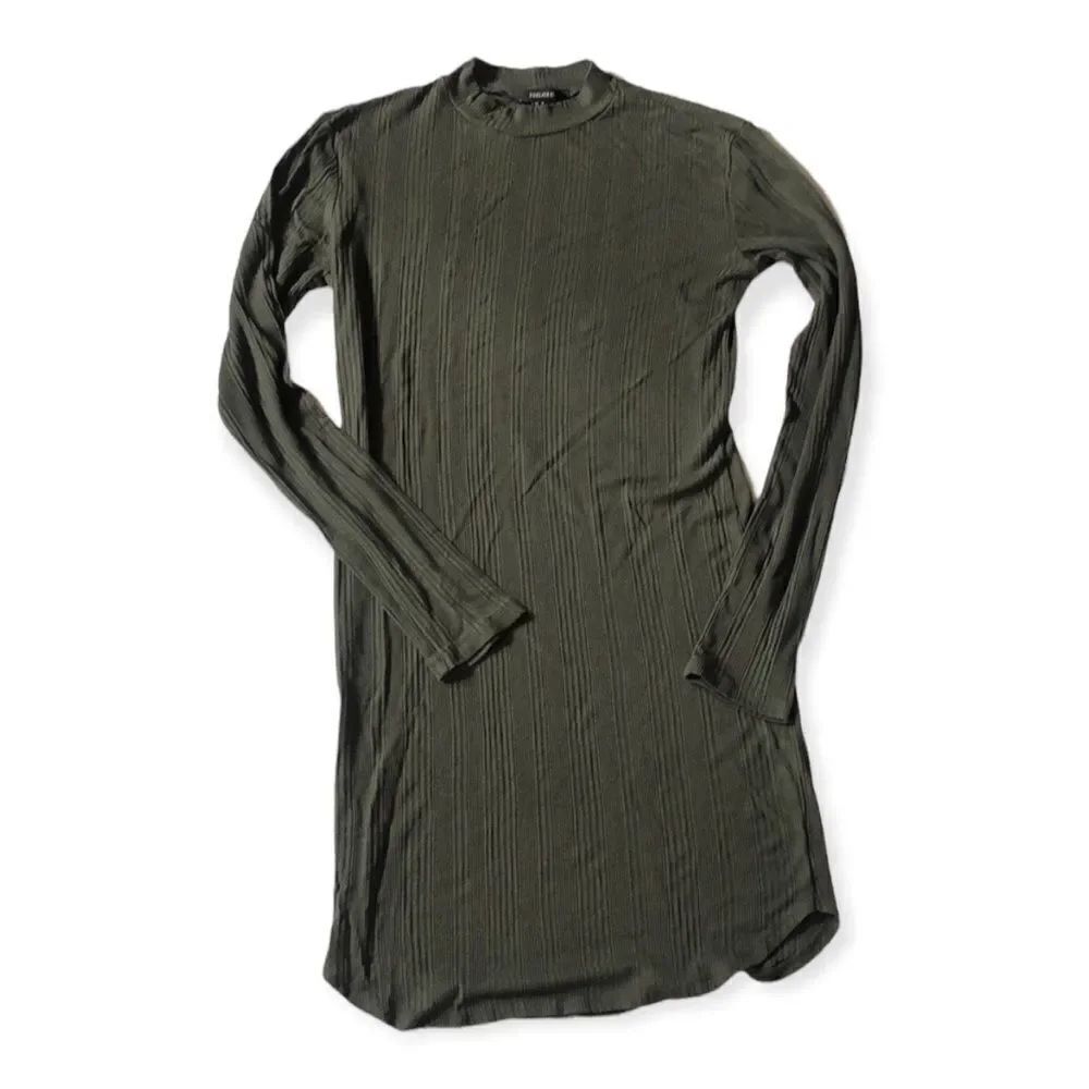Forever 21 Olive Green Long Sleeve Mini Dress Sz Medium